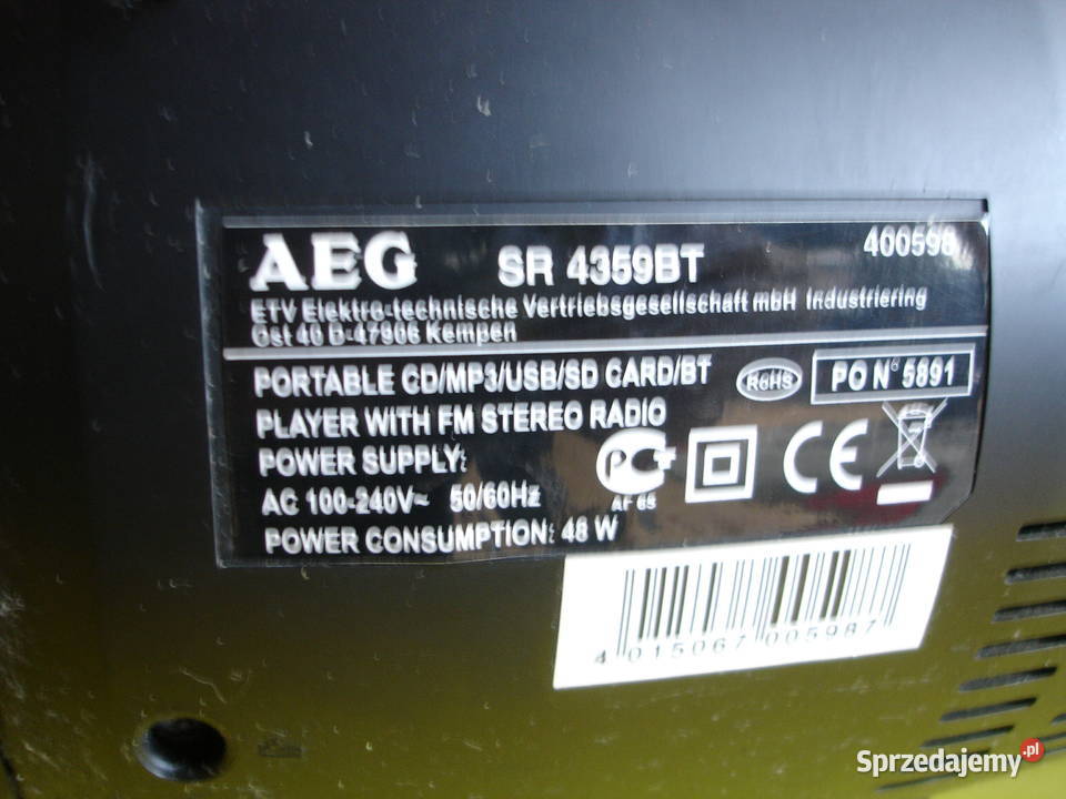 Radioodtwarzacz z CD AEG 4359BT Zielona Góra