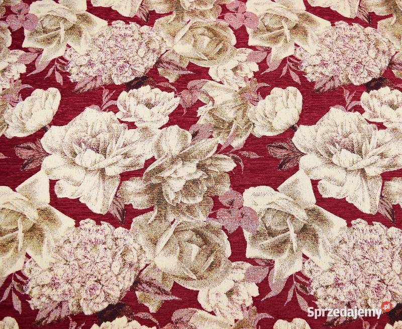 Flores tkanina tapicerska z pięknym wzorem róż Warszawa