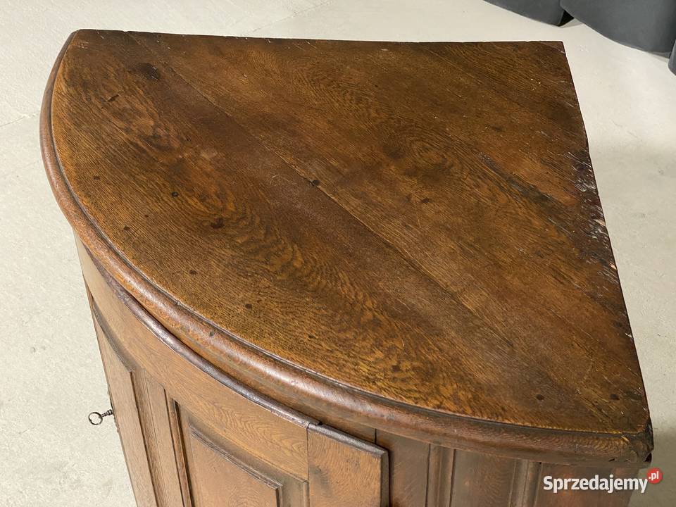 Rustykalna dębowa szafka narożna XIXXX w antyk