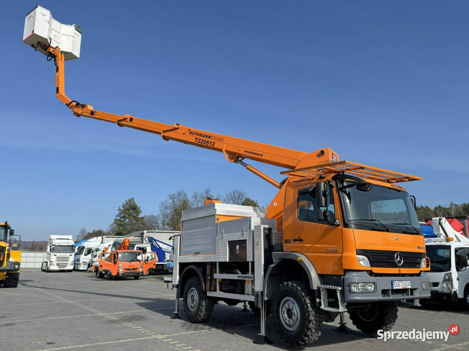 Mercedes Atego 1324 4x4 Zwyżka RUTHMANN STEIGER elektryczne lusterka Widełki