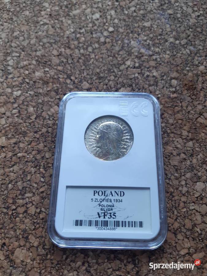 5 ZŁOTYCH 1934 Głowa Kobiety zzm Potulice