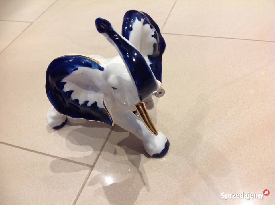 Figurka Słoń Porcelanowy Dekoracja Nowa Sól