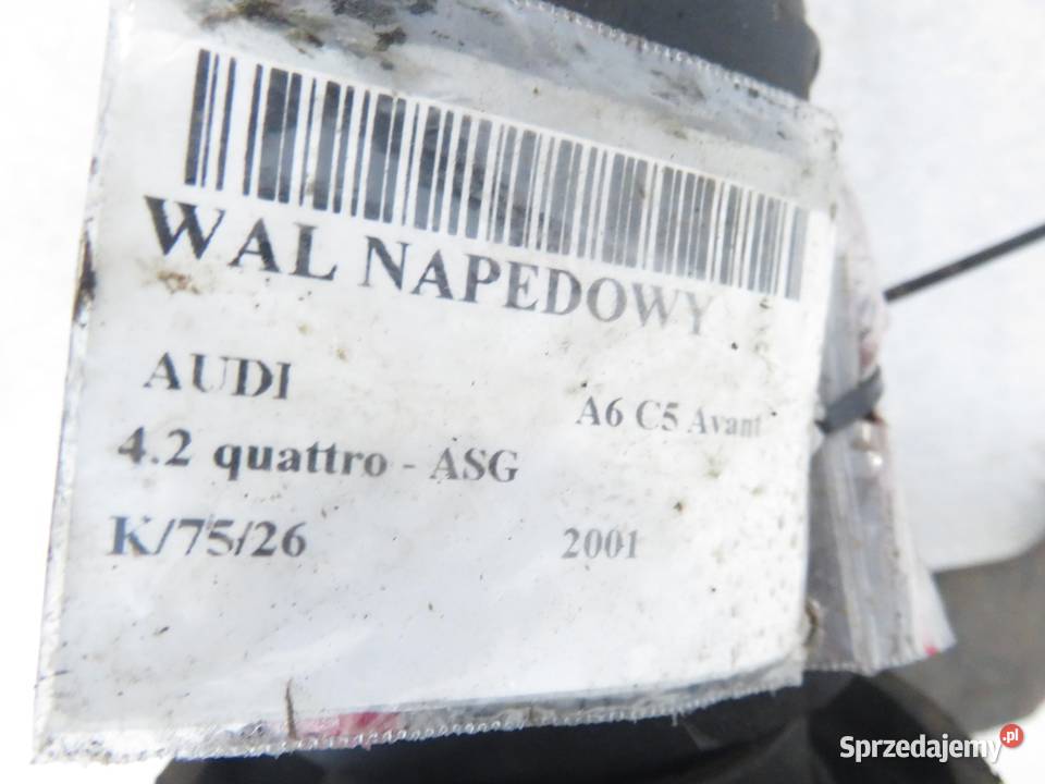 WAŁ NAPĘDOWY AUDI A6 C5 Avant 42 4B3521101E osobowe sprzedam