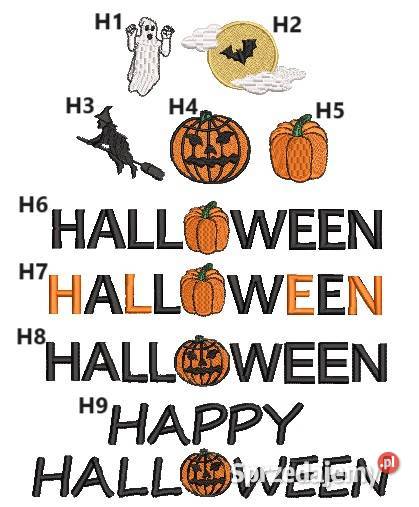 Ręcznik Halloween z haftem czarownicą wiedźmą Toruń