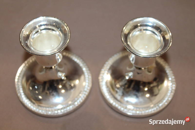 Para angielskich metalowych świeczników 888 Szczecin