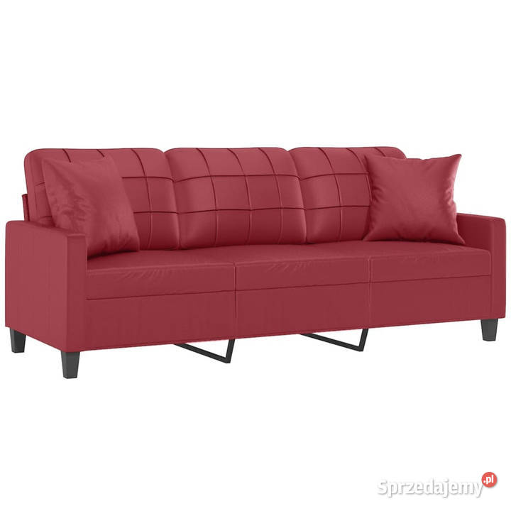 3os sofa z poduszkami winna czerwień 180 Warszawa