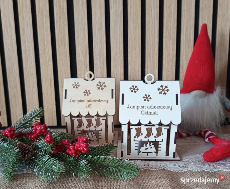 Lampion adwentowy z imieniem kominek łódzkie Bełchatów