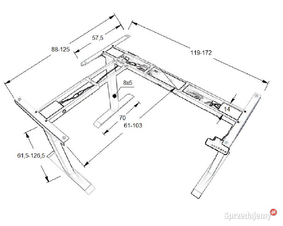 Biurko STUT04 z regulacją wysokości blatu Wrocław