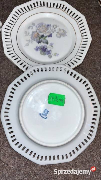 Talerzyk z kwiatami Fiołki i róże Schumann Syg z Gdańsk