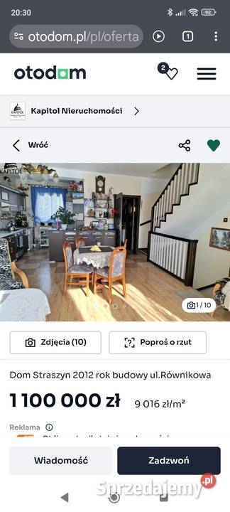 Okazja dom bliźniak Straszyn