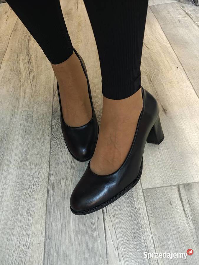 42 Czarne mega wygodne czółenka wieczorowe NOWE Kraków