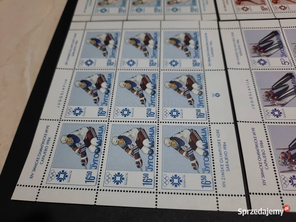 znaczki JUGOSŁAWIA 1984 Olimpiada Sarajewo 8 Filatelistyka mazowieckie Warszawa