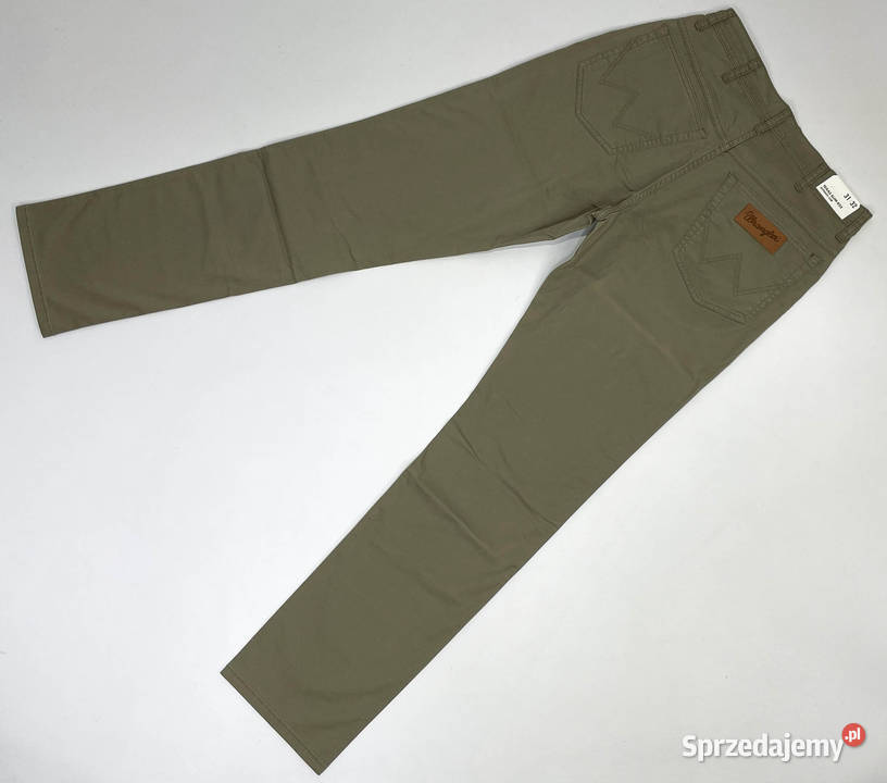 Spodnie męskie Wrangler Texas Slim Dusty Olive śląskie Częstochowa