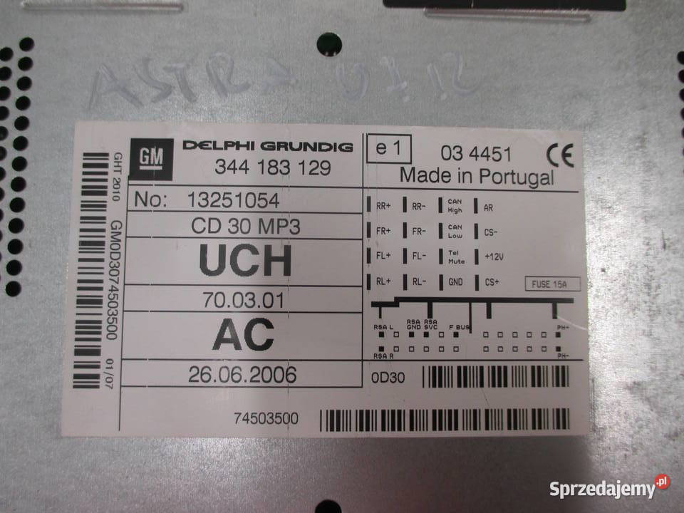 Radio samochodowe Opel CD 30 MP3 Grundig Warszawa sprzedam