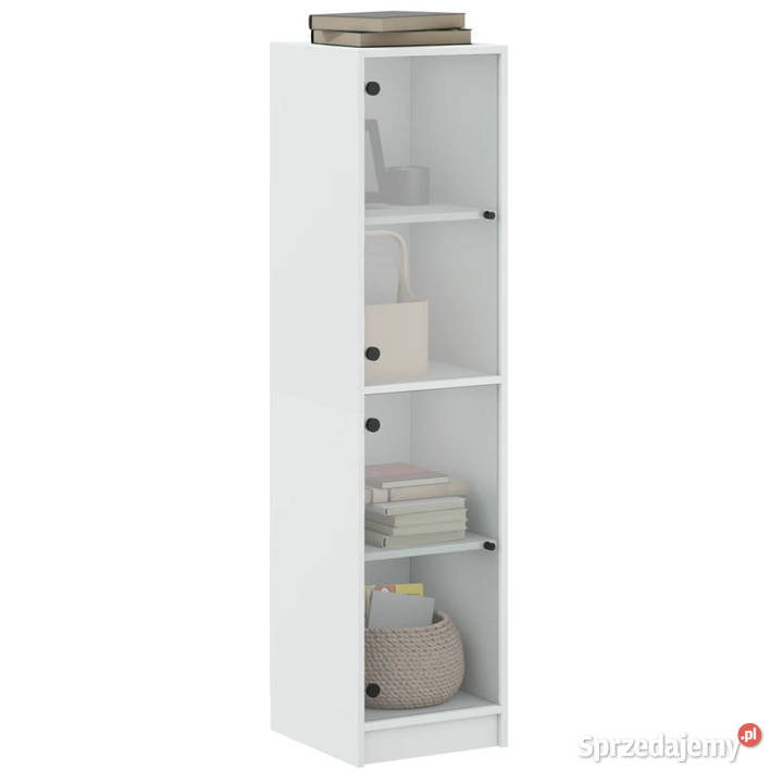 Szafka ze szklanymi drzwiami biała 35x37x142 sprzedam