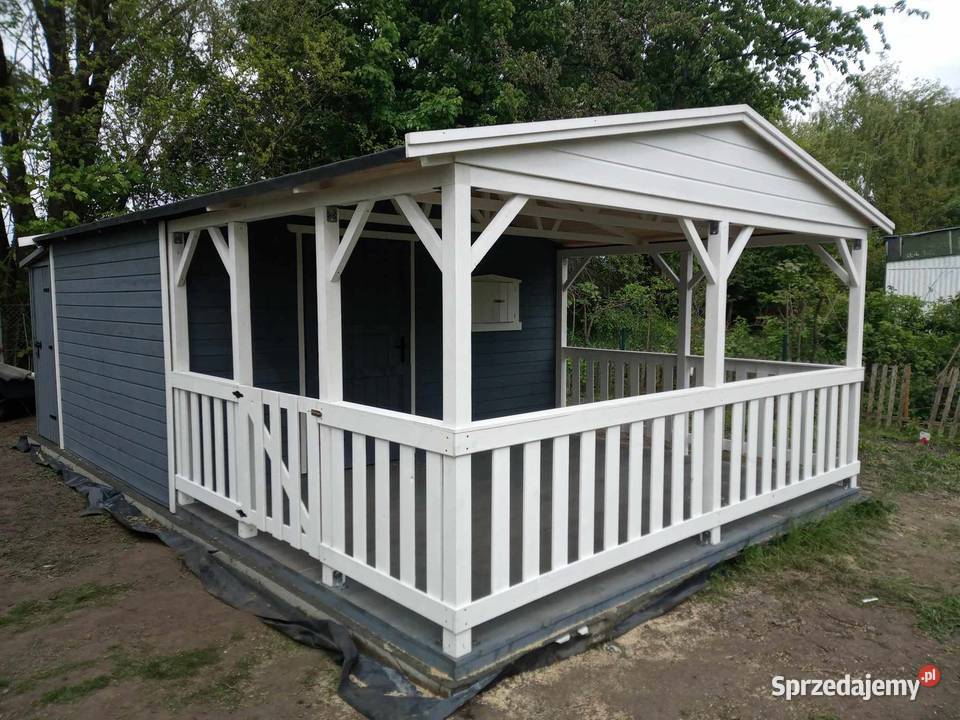 Domek ogrodowy 4x3 z tarasem 4x3 transport cala sprzedam