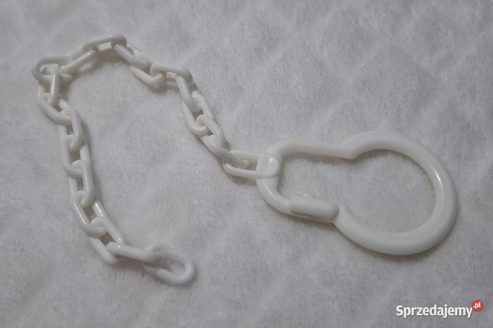 Łańcuszek z zapięciem do smoczka biały 22 2mm Czeladź