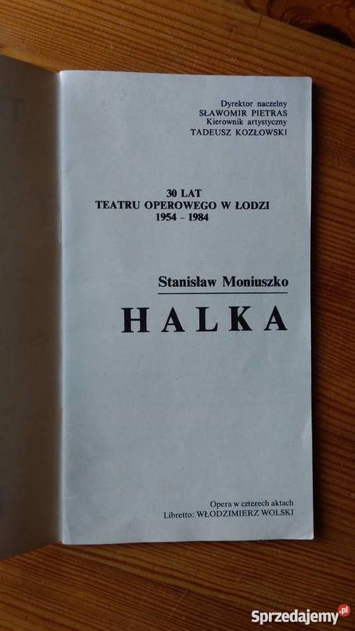PRL Halka Moniuszko Teatr Wielki Program 1985
