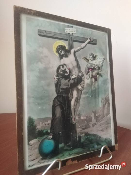 Obrazek Święty Franciszek pod Krzyżem Retro