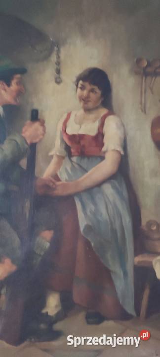 Stary obraz na płótnie Czersk