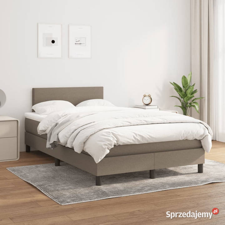 Łóżko kontynentalne z materacem taupe 120x190 Warszawa