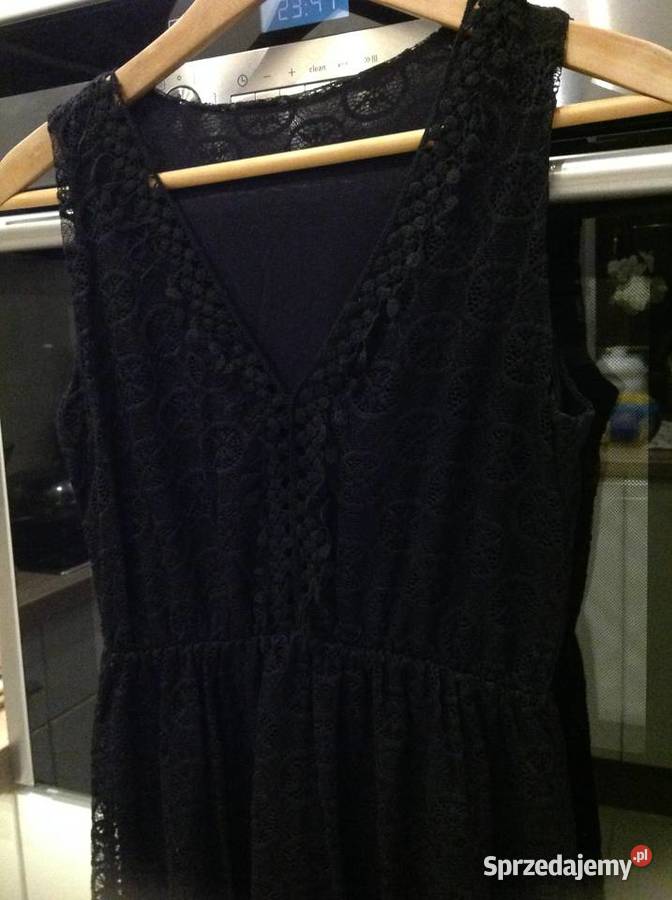 Sukienka Koronkowa Czarna Damska S j Nowa Rozmiar 36(S) Nowa Sól