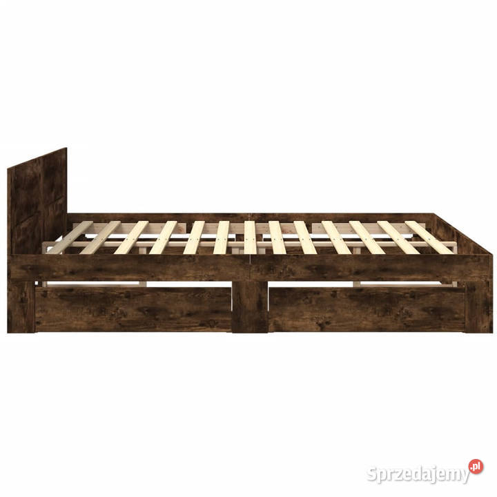 Rama łóżka z wezgłowiem przydymiony dąb 200x200