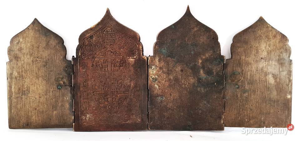 Ikona podróżna Tetraptyk XIXw 0421 Warszawa