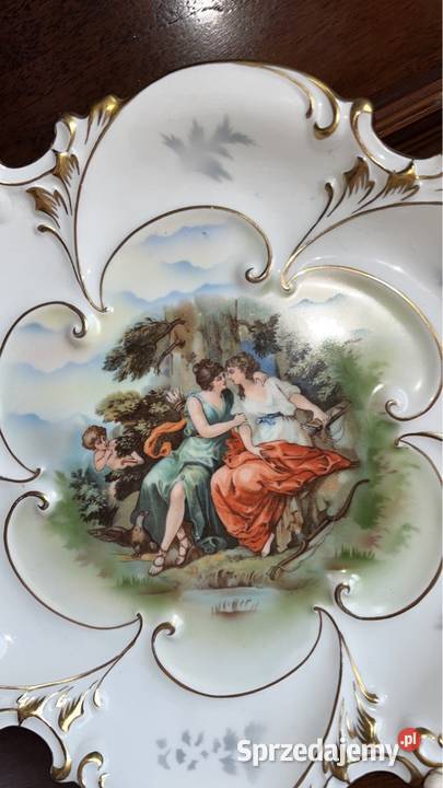 Talerzyk Ilmenau Made in Germany Ze scenką Porcelana i szkło Gdańsk