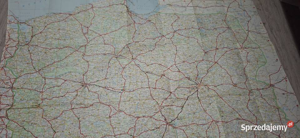 Samochodowa mapa Polski Państwowe Łęczyca