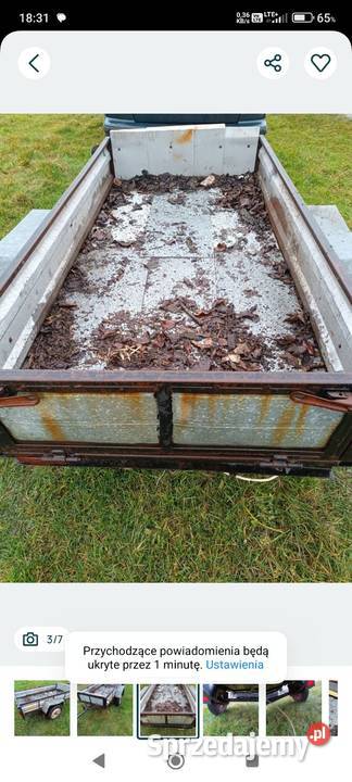 Przyczepka sam zarejestrowana 2 X1 m