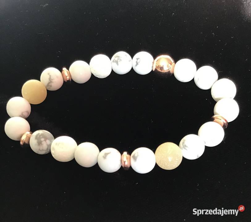 Bransoletka z białych turkusów