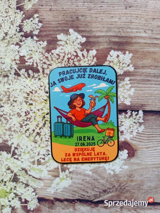 Magnes emerytalny personalizowany prezent łódzkie Bełchatów sprzedam