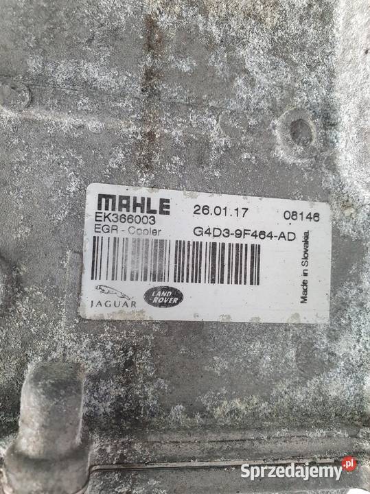 CHŁODNICA SPALIN EGR Range Rover Jaguar 760 XE osobowe Recyrkulacja spalin EGR Chełm