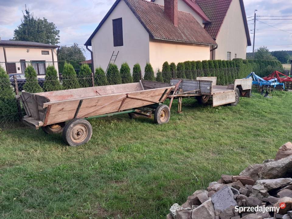 Wóz fura ciągnikiem kompletna gruby materiał Przyczepy rolnicze Łagów