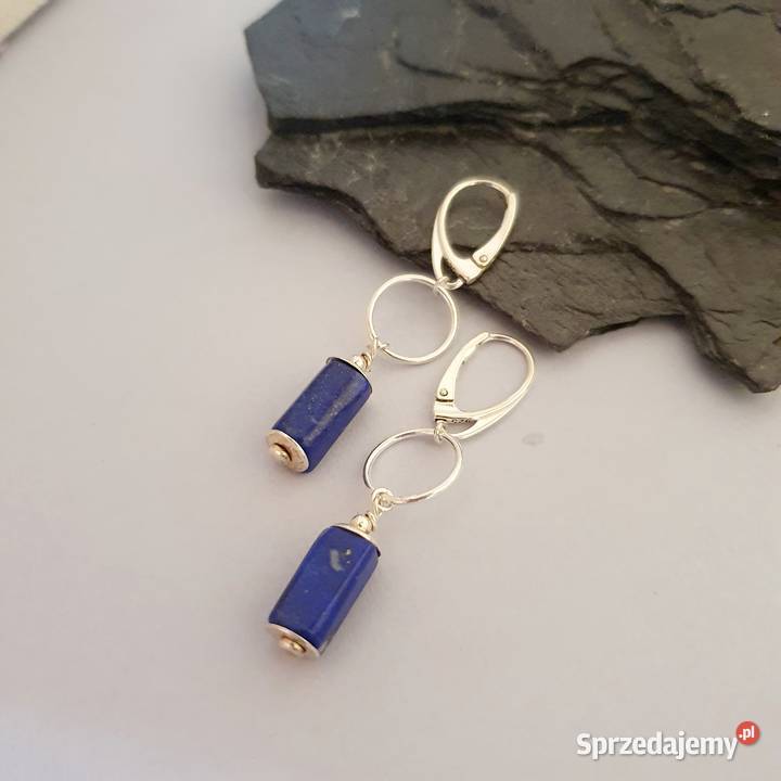 Ręcznie wykonane długie kolczyki ze srebra próby srebro