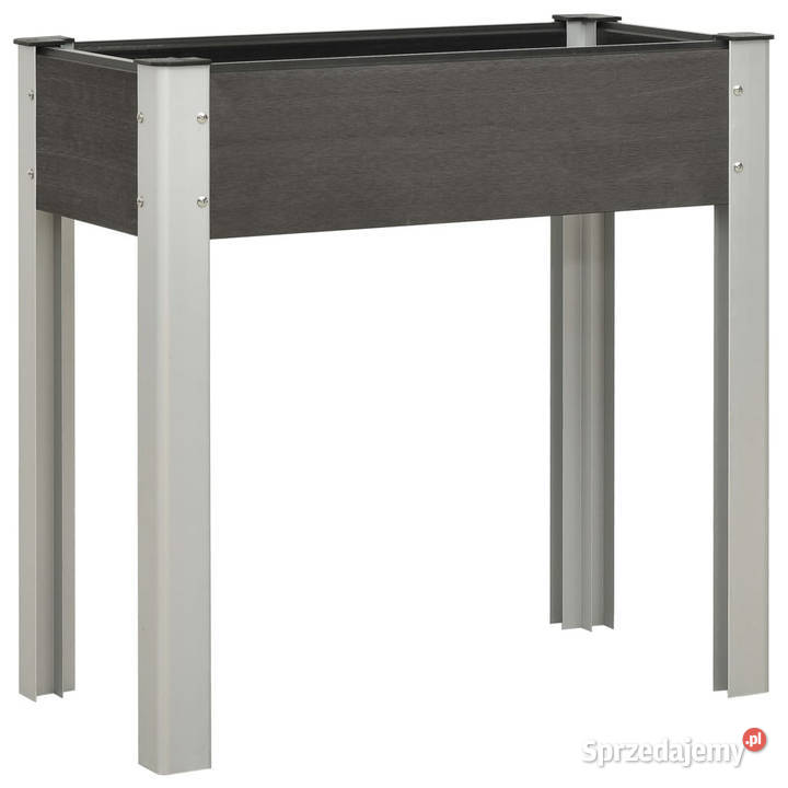 Podwyższona donica ogrodowa 75x40x75 WPC szara Warszawa