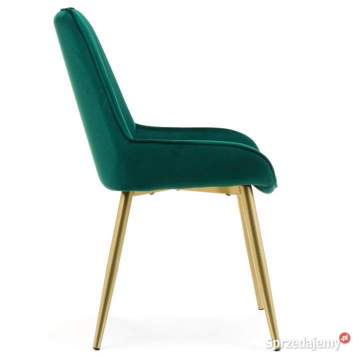 Krzesło Luca Butelkowa Zieleń Złote Nogi Wysyłka Tarchały Małe