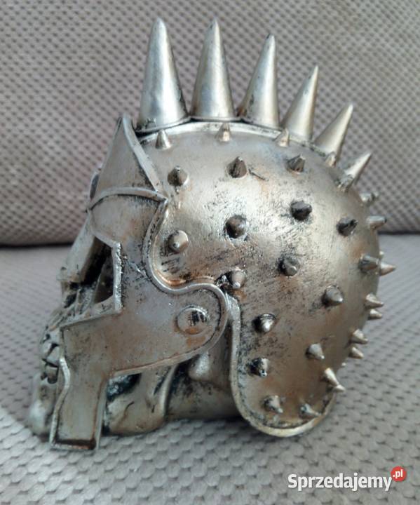Steampunk srebrna Czaszka w hełmie silver skull Tychy
