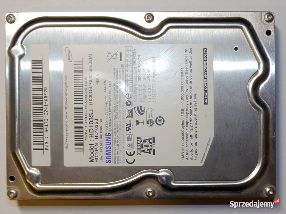 Dysk twardy HDD Samsung 1TB HD103SJ 35 1000GB 3,5”