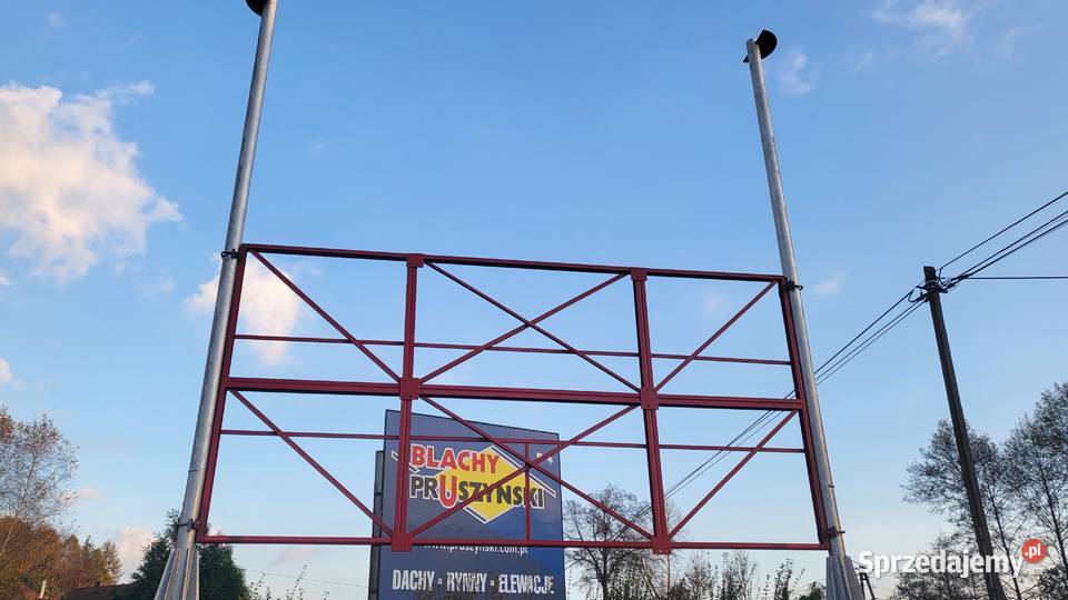 Słupy reklamowe stalowe konstrukcja 3 stronna małopolskie Trzebinia