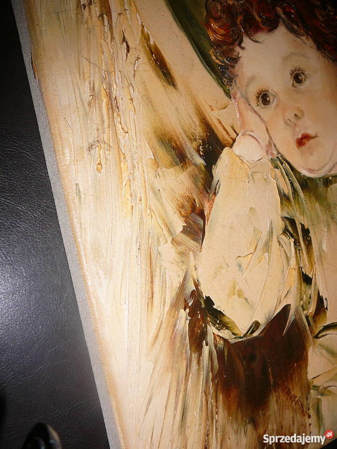 obraz olejny chłopczyk sygnowany Wrocław sprzedam