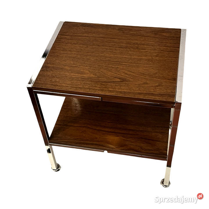 Modernistyczny stolik mobilny barek Dania lata Stoliki kawowe i ławy