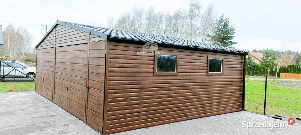 GARAŻ BLASZANY 7M X 6M DWUSPAD BLACHÓWKA BRAMA blacha małopolskie Zakopane