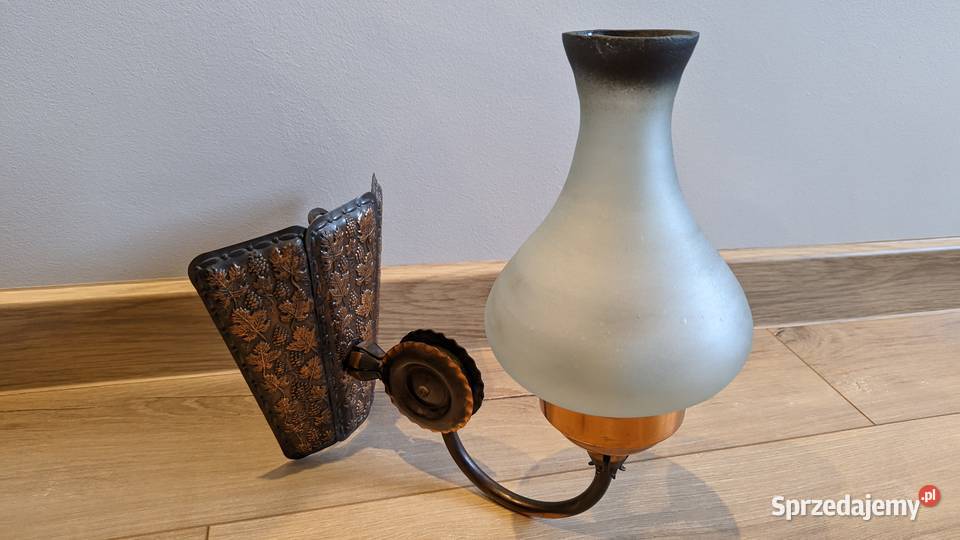 Kinkiet ręcznie robiony barwy miedzianej łódzkie Łódź