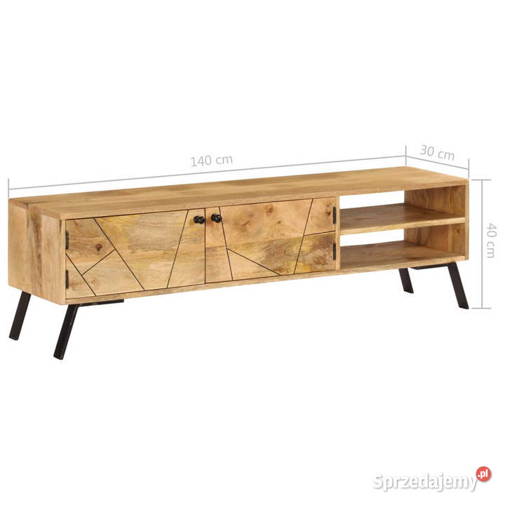 Szafka pod telewizor lite drewno mango 140 x 30 Warszawa sprzedam