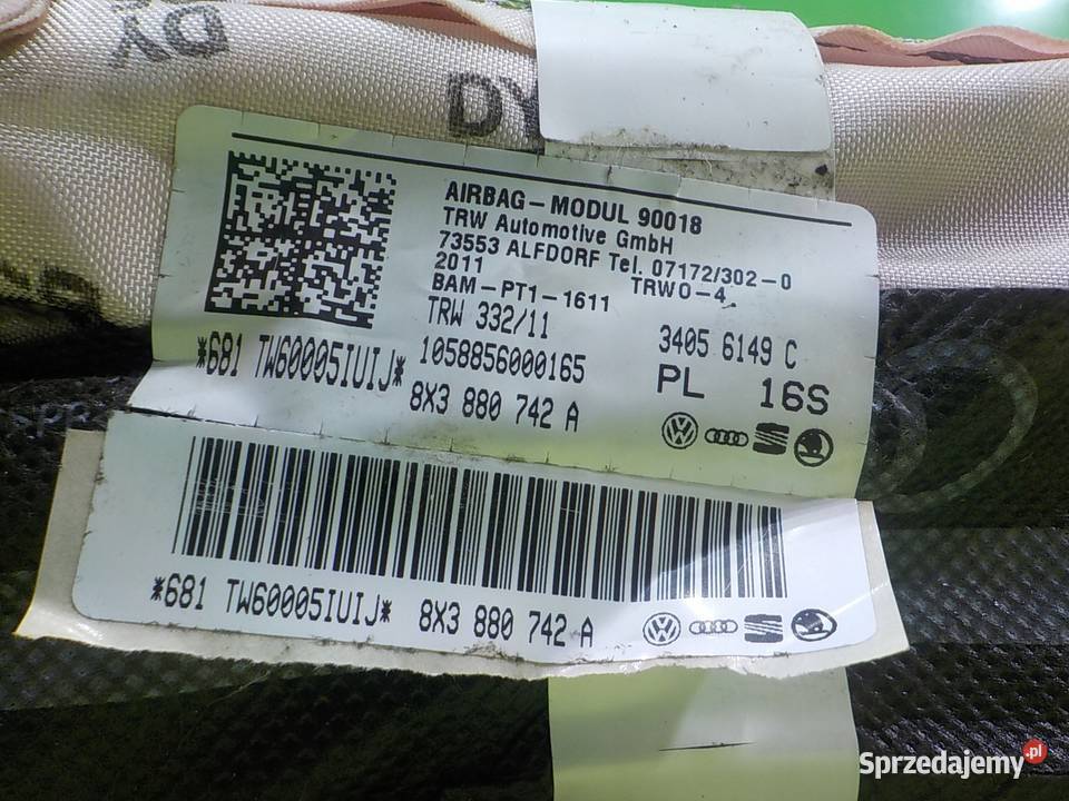 AUDI A1 8X 16 TDI 12r 3D kurtyna powietrzna Suków