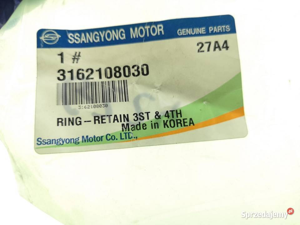 PIERŚCIEŃ SKRZYNI SSANGYONG ACTYION SPORT 2012 osobowe sprzedam