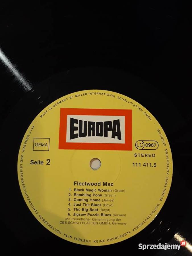 FLEETWOOD MACK Fleedwod Mack album Printed in Rzeszów