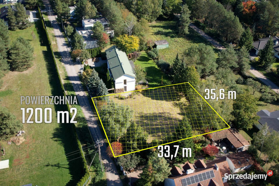Działka budowlana 1200 m2 w zielonej 33.7m